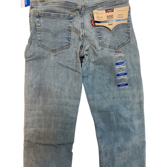 NWT Levis Kids 502 Size 6 Boys Regular Taper Jeans Stretch Denim - Picture 12 of 15
